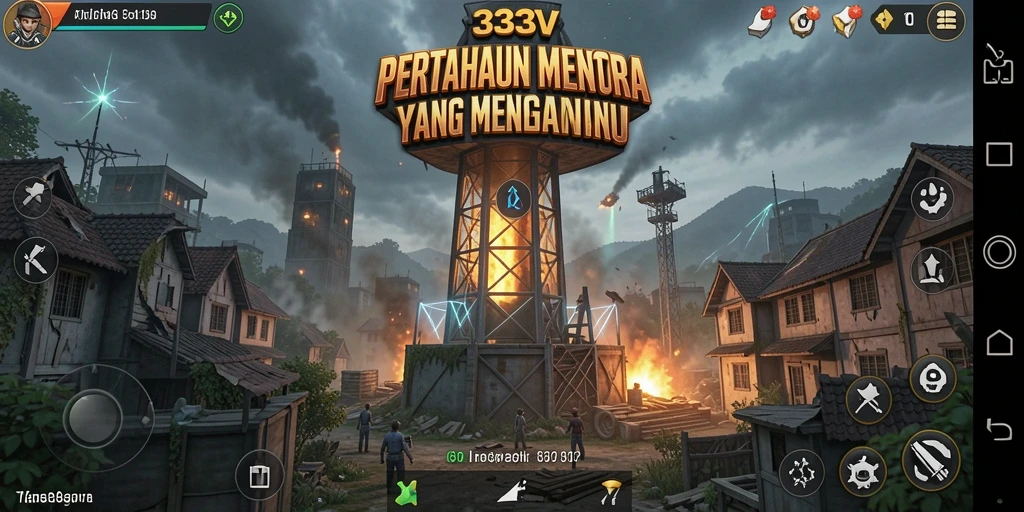 Tampak seru dari gameplay Tower Defense 333V yang menegangkan.