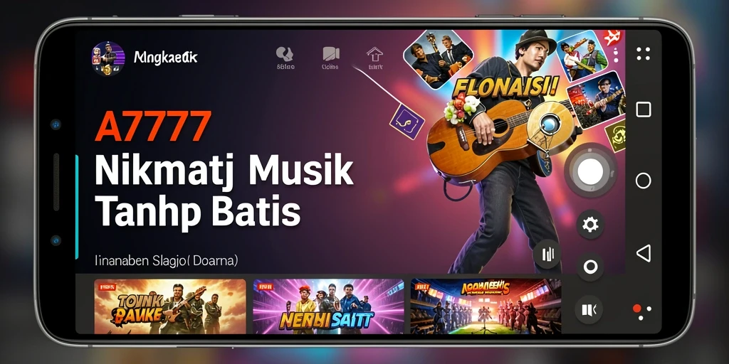 Screenshot utama menampilkan gameplay interaktif A7777 yang penuh warna.