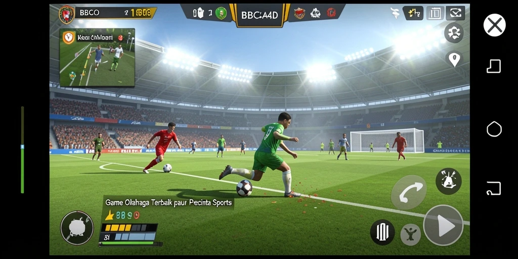 Tampilan gameplay BBCA4D dengan aksi olahraga yang mendebarkan.