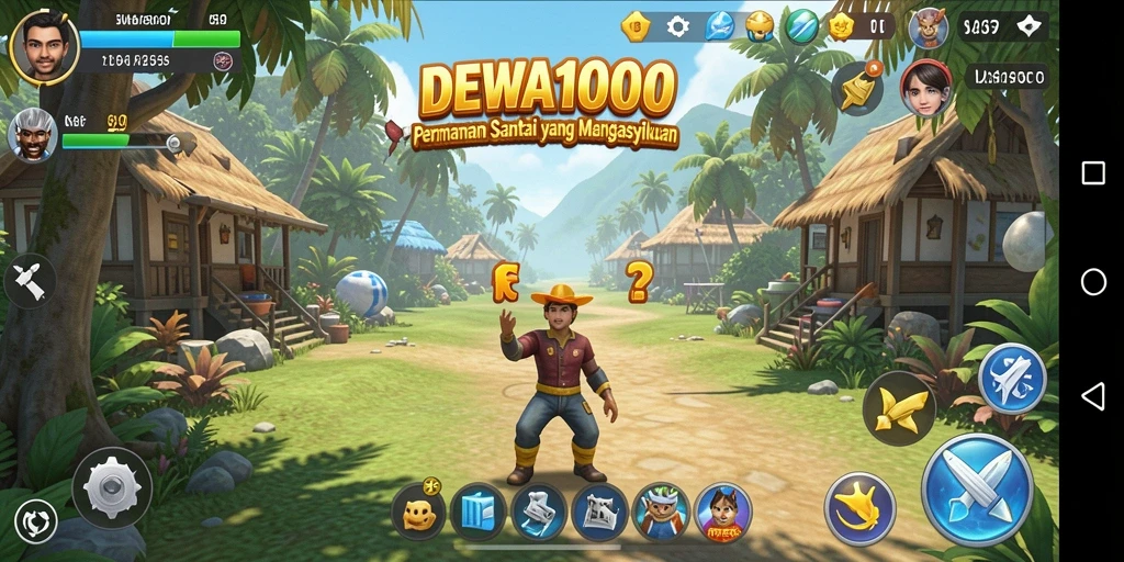 Screenshot menunjukkan gameplay seru DEWA1000 dengan grafis menawan.