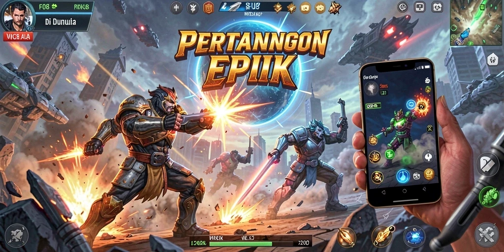 Screenshot utama F08 menunjukkan pertarungan seru antar karakter.