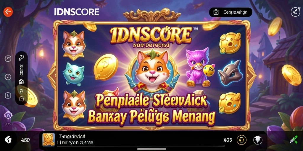 Tampilan gameplay menarik dari IDNSCORE dengan tema slot yang bervariasi.