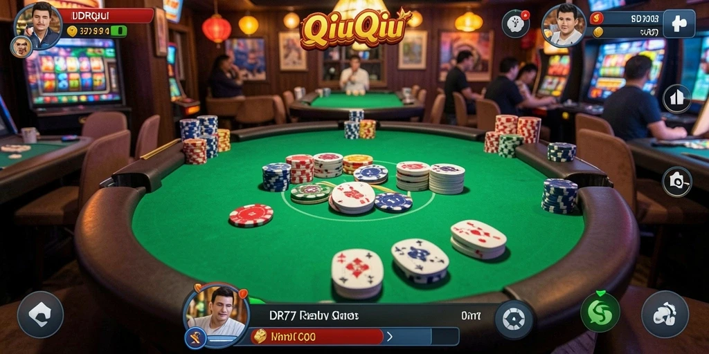 Tangkapan layar menampilkan gameplay seru QiuQiu di IDR77.