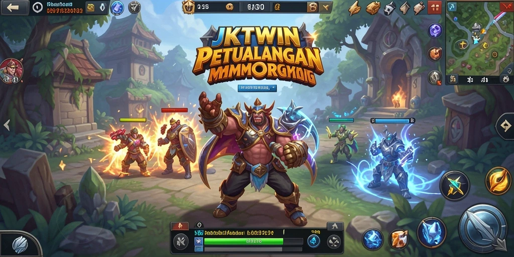 Tangkapan layar gameplay JKTWIN yang menunjukkan pertempuran seru.