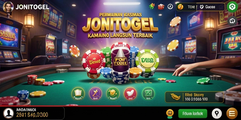 Gameplay menarik JONITOGEL di kasino langsung.