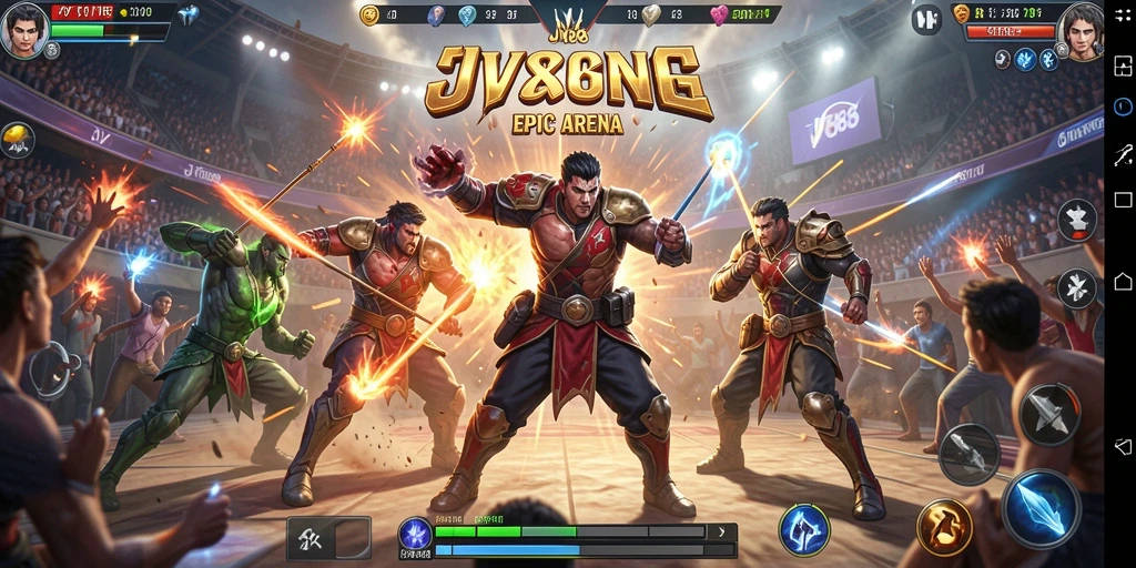 Tampilan gameplay JV88 yang intens dan penuh aksi.