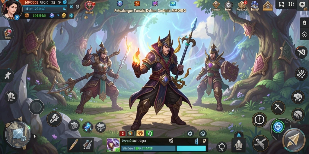 Screenshot gameplay MPO303 menampilkan pertarungan epik antar karakter.