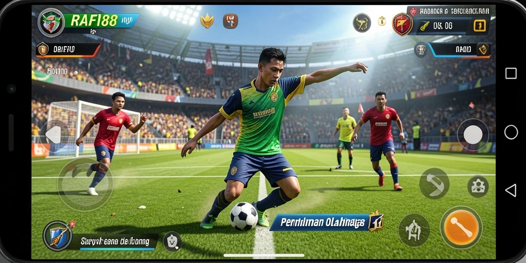 Tampilan gameplay menarik dari RAFI88 yang menggambarkan berbagai olahraga.