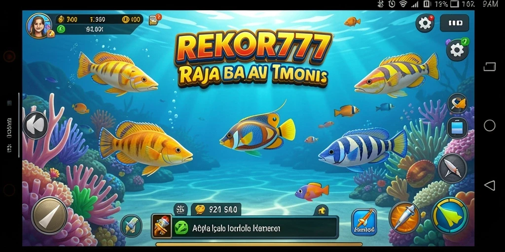 Tampilan gameplay seru dari REKOR777 yang penuh aksi tembak ikan.