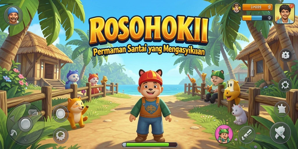 Tampilan aksi seru ROSOHOKI dengan grafis cerah.