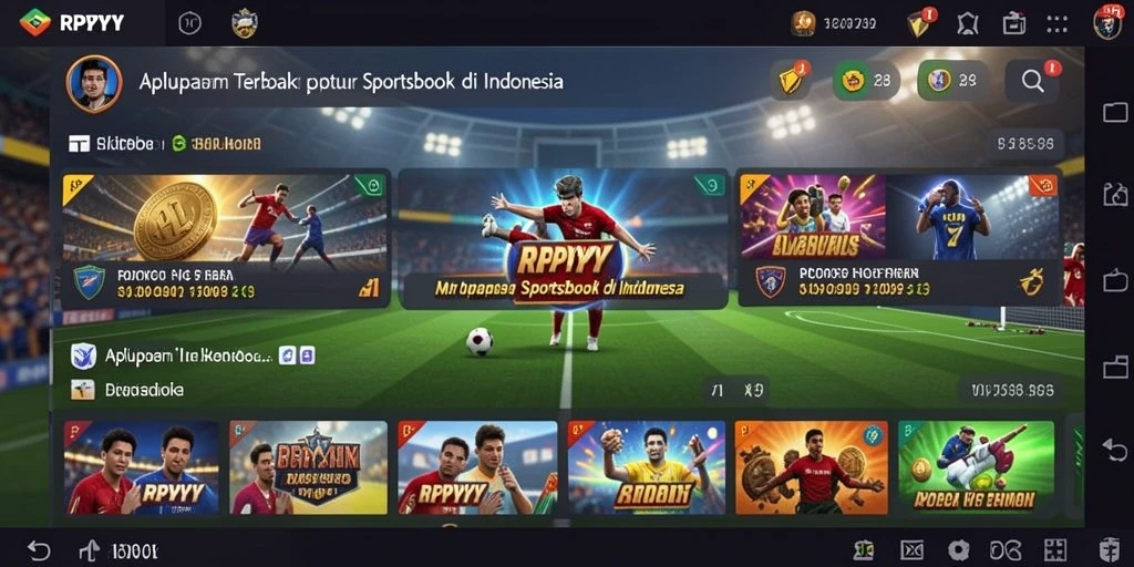 Tampilan utama RPYYY dengan berbagai pilihan taruhan olahraga.
