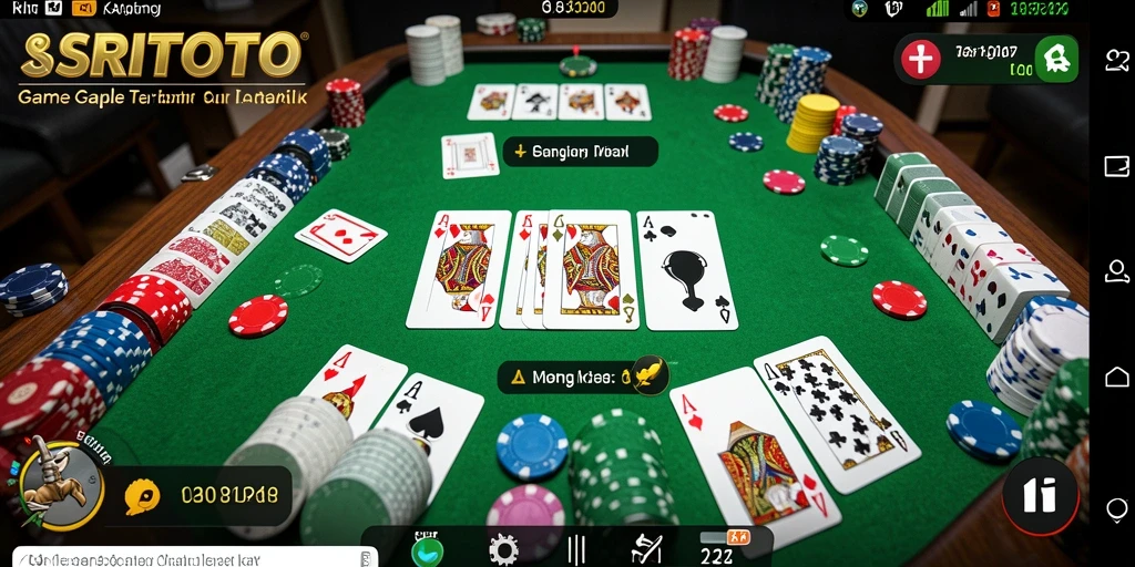 Tampilan gameplay SRITOTO yang menarik dan interaktif dalam permainan Gaple.