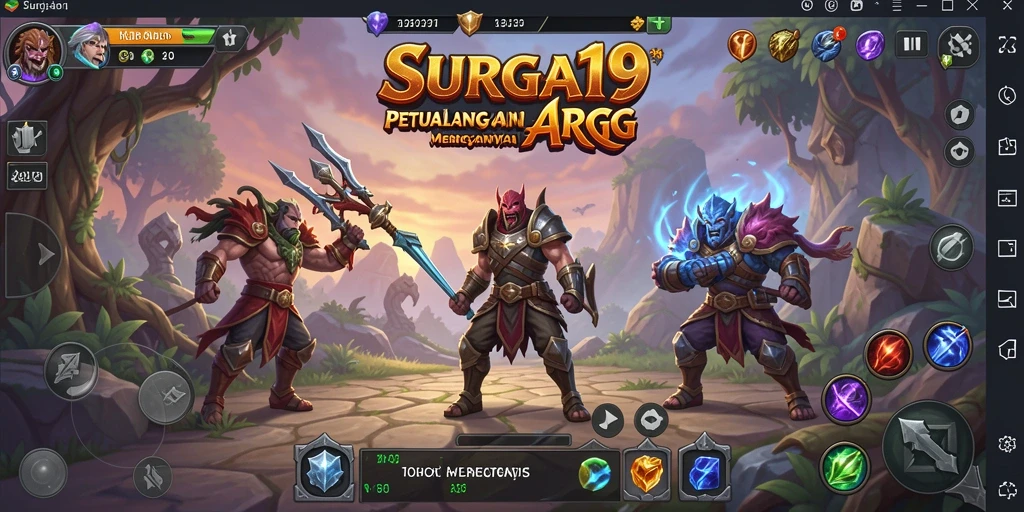 Gameplay ARPG SURGA19 yang mendebarkan dan penuh aksi.