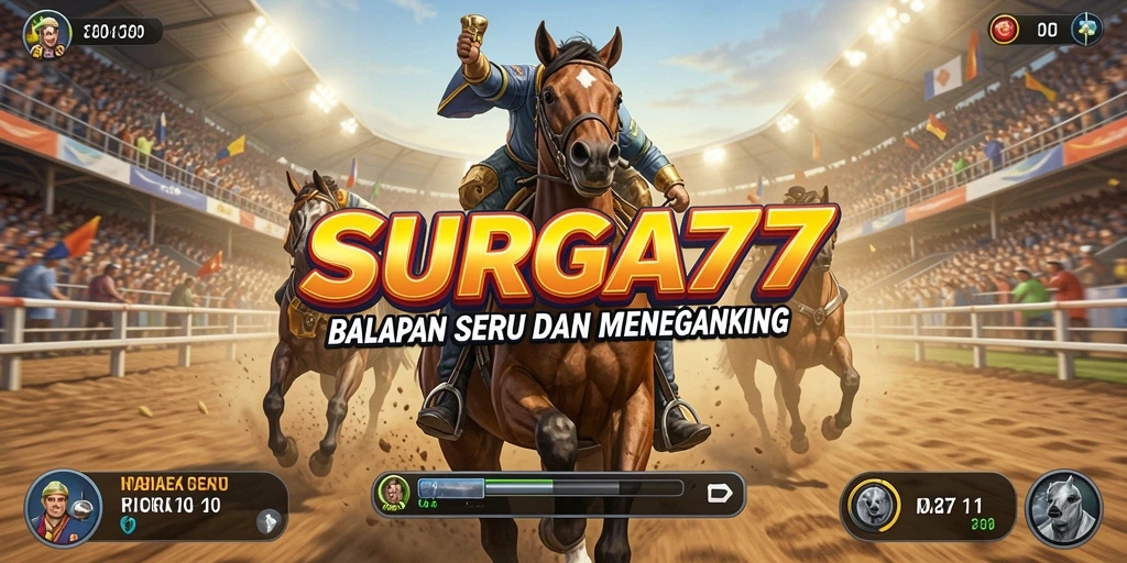 Tampilan gameplay balapan yang seru di SURGA77.