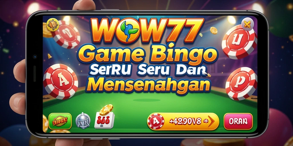 Tampilan gameplay WOW77 yang penuh warna dan menarik di layar.